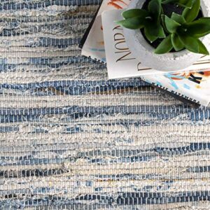 nuLOOM Maile Denim Stripes Runner Rug, 2' 6" x 8', Blue