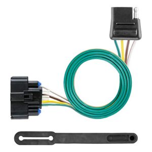 curt 56394 vehicle-side custom 4-pin trailer wiring harness, fits select chevrolet traverse , black
