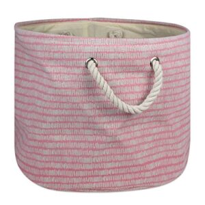 dii polyester container with handles, keeping score storage bin, medium round, pink sorbet