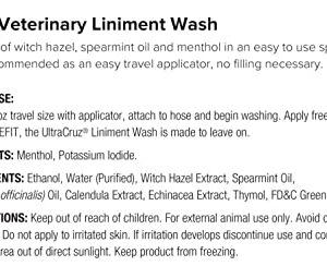 UltraCruz Veterinary Liniment Wash for Horses, 32 oz Travel Spray