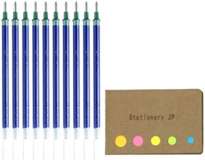 umr-10 refills for signo gel ink ballpoint pen, um-153, 1.0mm, blue ink, 10-pack, sticky notes value set