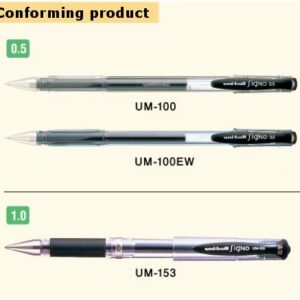 UMR-10 Refills for Signo Gel Ink Ballpoint Pen, UM-153, 1.0mm, Blue Ink, 10-Pack, Sticky Notes Value Set