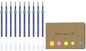 sxr-38 refills for jetstreem ballpoint pen, 0.38mm, blue ink, 10-pack, sticky notes value set