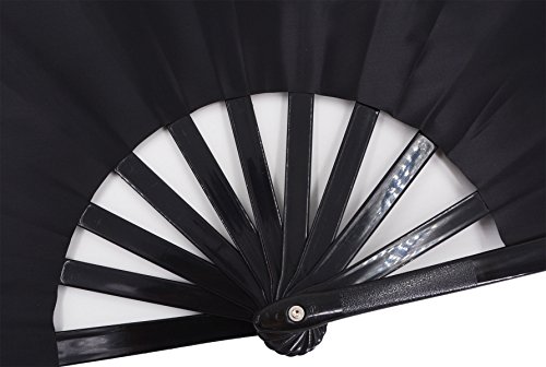 Amajiji Large Folding Fan, Chinease/Japanese Folding Nylon-Cloth Hand Fan, Women Hand Folding Fans Hand Fan Gift fan Craft fan Folding Fan Dance Fan