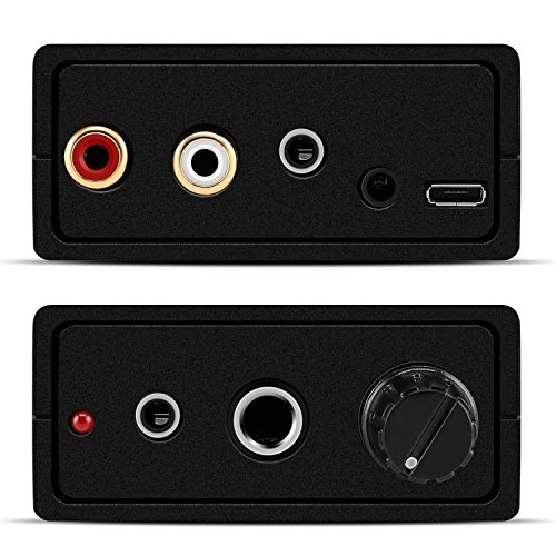 TNP Portable Headphones Amplifier Stereo Headphone Earphone Amp Volume Control Audio Booster with RCA Input 3.5mm 6.3mm Output Jack & Power Switch