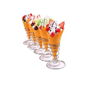 stainless steel pizza cone holder stand ice cream cone holder (5 pcs)