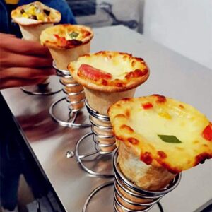 Stainless steel Pizza Cone Holder Stand Ice Cream Cone Holder (5 pcs)
