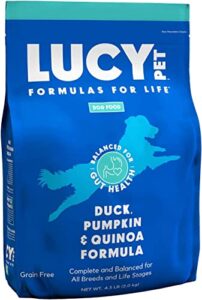 lucy pet products duck, pumpkin, and quinoa, 4.5 lb, model:850657006494