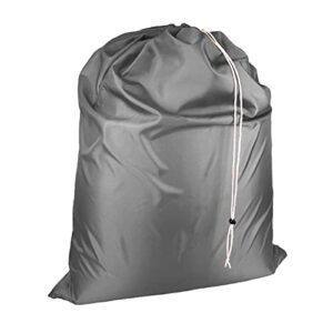 super extra large heavy duty 100% nylon laundry storage bag, h u g e size: l 40" x h 50", laundry bag with locking closure drawstring, machine washable, xxl organizer bag. perfect for car travel and moving. made in usa (grey)