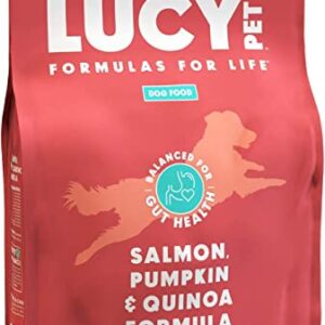 Lucy Pet Formulas for Life Salmon, Pumpkin, & Quinoa Dry Dog Food, All Breeds & Life Stages, Digestive Health, Sensitive Stomach & Skin - 4.5 lb