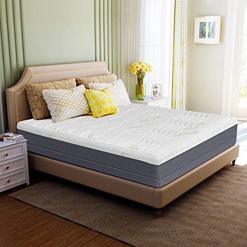 Giantex Mattress Memory Foam Bed Mattress Zipped Washable Bamboo Cover 10" Mattress (California King)