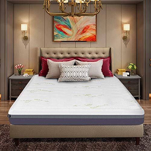 Giantex Mattress Memory Foam Bed Mattress Zipped Washable Bamboo Cover 10" Mattress (California King)