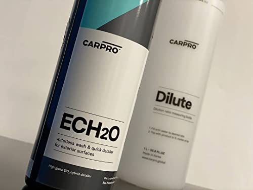 CARPRO ECH2O Waterless Wash, High Gloss Detail Spray, Rinse-Less Wash, and Clay Lubricant Concentrate - 1 Liter (34oz)