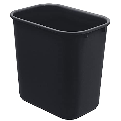 Acrimet Wastebasket Bin 27QT (Plastic) (Black Color) (Set of 4)