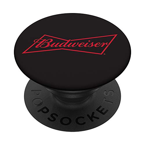 Budweiser Black PopSockets Stand for Smartphones & Tablets PopSockets PopGrip: Swappable Grip for Phones & Tablets