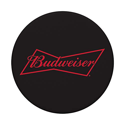 Budweiser Black PopSockets Stand for Smartphones & Tablets PopSockets PopGrip: Swappable Grip for Phones & Tablets