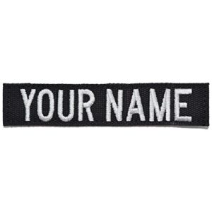 custom nylon/cotton webbing name tape with hook fastener - black