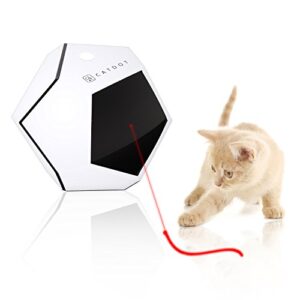 serenelife automatic cat cube toy - electronic rotating & moving teaser machine for interactive & smart sensory pet play - auto wireless control - slctla40.5