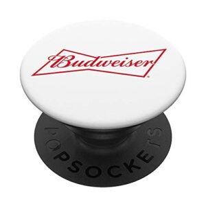 budweiser white popsockets stand for smartphones & tablets popsockets popgrip: swappable grip for phones & tablets