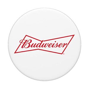 Budweiser White PopSockets Stand for Smartphones & Tablets PopSockets PopGrip: Swappable Grip for Phones & Tablets