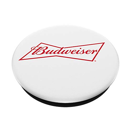 Budweiser White PopSockets Stand for Smartphones & Tablets PopSockets PopGrip: Swappable Grip for Phones & Tablets