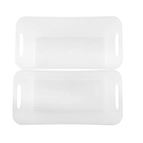 Kenney Organizer Bin with Handles, 3.75” L x 8.75” W x 3.75” H, Clear, 2 Piece