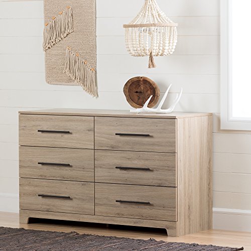 South Shore Primo 6-Drawer Double Dresser, Rustic Oak