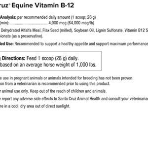 UltraCruz Equine Vitamin B-12 Supplement for Horses, 4 lb, Pellet (64 Day Supply)