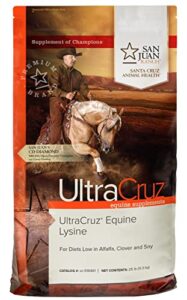 ultracruz equine lysine supplement for horses, 25 lb, pellet (200 day supply)