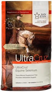 ultracruz equine selenium yeast supplement for horses, 25 lb, pellet (200 day supply)