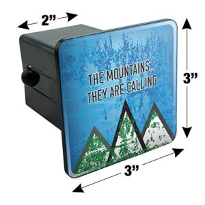 The Mountains They are Calling Hiking Nature Tow Trailer Hitch Cover Plug Insert 2"