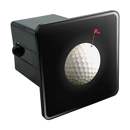 Golf Ball Moon Flag Golfing Tow Trailer Hitch Cover Plug Insert 2"