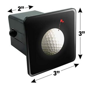 Golf Ball Moon Flag Golfing Tow Trailer Hitch Cover Plug Insert 2"