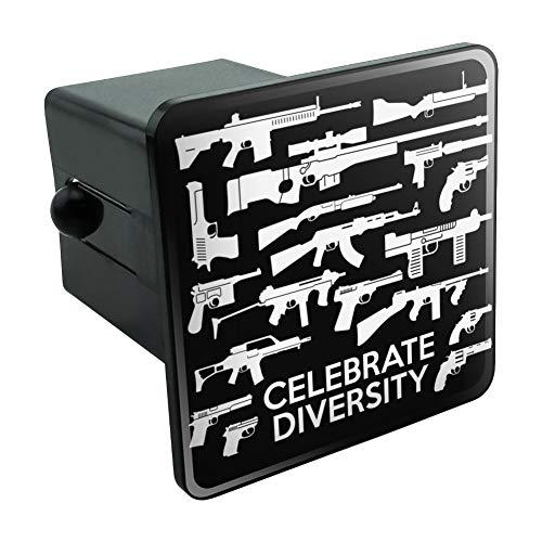 Guns Weapons Rifles Celebrate Diversity Second 2nd Amendment Tow Trailer Hitch Cover Plug Insert 2"