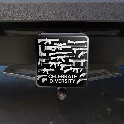 Guns Weapons Rifles Celebrate Diversity Second 2nd Amendment Tow Trailer Hitch Cover Plug Insert 2"