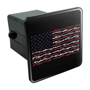american gun flag usa second 2nd amendment tow trailer hitch cover plug insert 2"