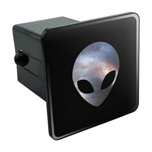 alien head in space tow trailer hitch cover plug insert 2"
