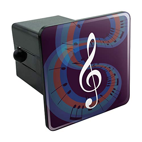 Treble Clef on Music Notes Tow Trailer Hitch Cover Plug Insert 2"