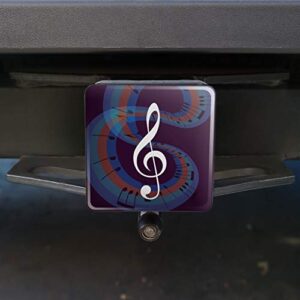 Treble Clef on Music Notes Tow Trailer Hitch Cover Plug Insert 2"