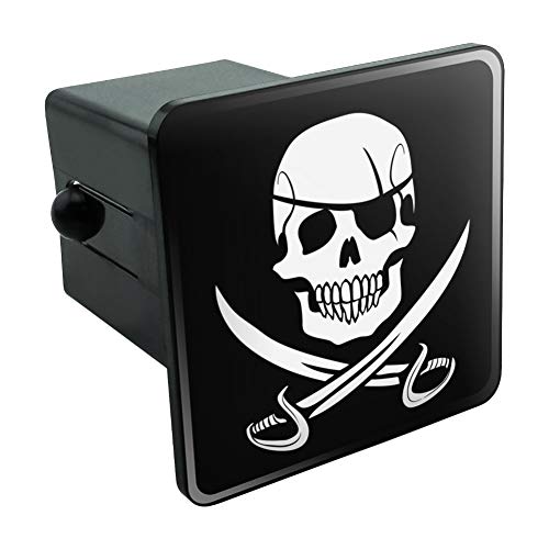 Pirate Skull Crossed Swords Jolly Roger Tow Trailer Hitch Cover Plug Insert 2"