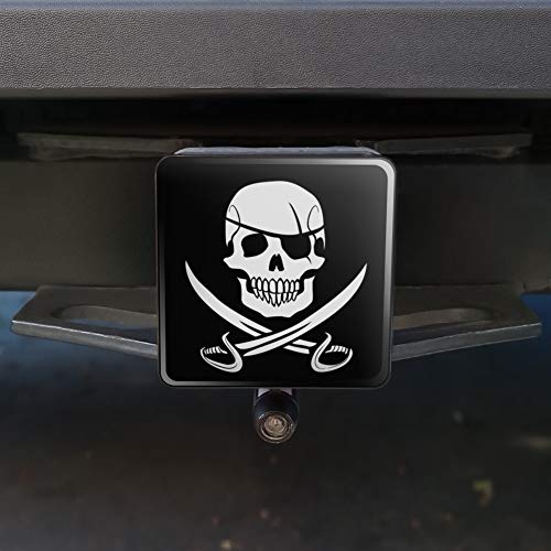 Pirate Skull Crossed Swords Jolly Roger Tow Trailer Hitch Cover Plug Insert 2"