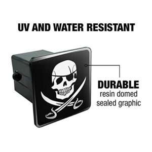 Pirate Skull Crossed Swords Jolly Roger Tow Trailer Hitch Cover Plug Insert 2"