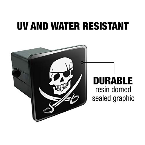 Pirate Skull Crossed Swords Jolly Roger Tow Trailer Hitch Cover Plug Insert 2"