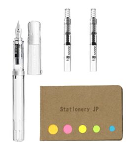 pilot kakuno fountain pen, extra fine nib, non color body, pilot fountain pen converter, con-40, 2-pieces, sticky notes value set