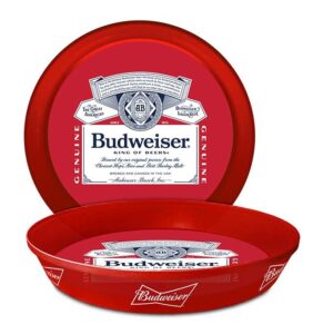 budweiser red bowtie translucent serving tray