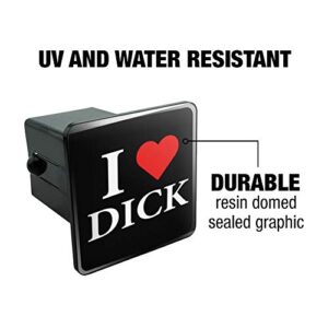 I Love Dick Heart Tow Trailer Hitch Cover Plug Insert