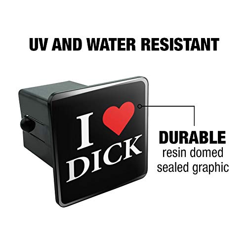 I Love Dick Heart Tow Trailer Hitch Cover Plug Insert