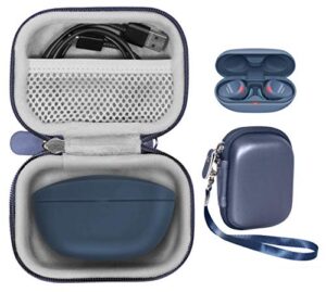 case for sony wf-sp800n truly wireless sports, also fit for sony wf-1000xm3 industry leading noise canceling truly wireless earbuds, bose soundsport free charger box (midnight blue)