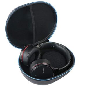 baval hard headphones case travel bag compatible with sony wh-l600 , behringer, audio-technica, jbl, xo vision, bose, sennheiser, beats, maxell, panasonic full size headphone (black)