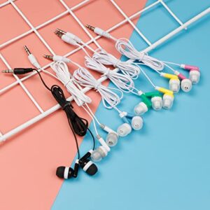 YFSFQS Kids Bulk Earbuds Headphones 50 Pack Multi Colored, Individually Bagged, Wholesale Disposable Wired Earphones Perfect for School Classroom Libraries Students (6 Color)